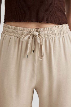 Тканые брюки с эластичной резинкой на талии и карманами