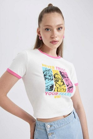 Облегающая футболка с короткими рукавами и принтом Cool Winx Club