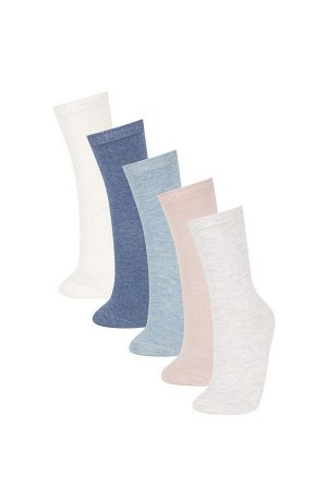 Комплект из 5 женских хлопковых длинных носков