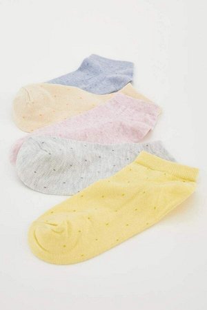Женские хлопковые носки-пинетки из пяти предметов