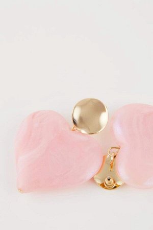 Женские серьги с подвесками в форме розового сердца