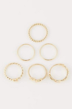 Женское золотое кольцо из шести частей