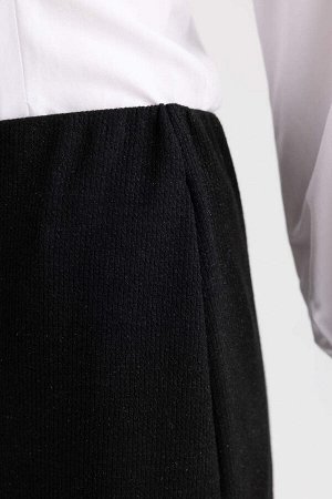 Макси-юбка стандартного кроя в рубчик на бретельках