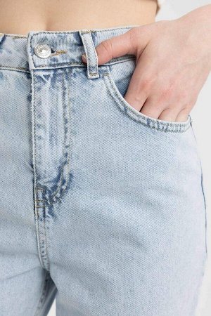 Lina Mom Fit Джинсовые брюки из 100% хлопка с высокой талией Haifi длиной до щиколотки