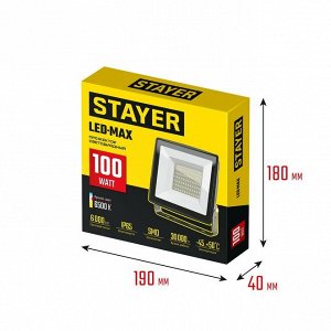 STAYER   100Вт Светодиодный прожектор LED-MAX