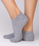 Носки женские укороченные однотонные в рубчик