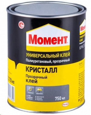 Клей универсальный Момент Кристалл прозрачный 750 мл банка 1 шт / 6шт / 1781022 / 216300