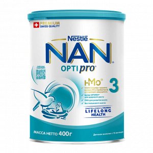 NAN 3 Оптипро сухая молочная смесь, 400г