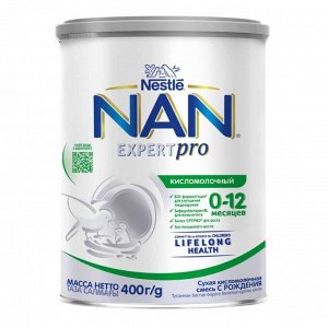 NAN Кисломолочный 0-12 мес сухая молочная смесь, 400г