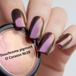 El Corazon Цветной перламутр (втирка для ногтей) №p-28 дуохром мелкий: розовый -&gt, золотой