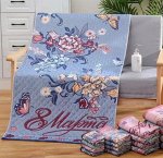 Полотенце &quot; 8 Марта Букет стежка стежка&quot; 34*74 (лен+хлопок) вид 6