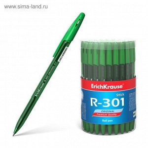 Ручка шариковая Erich Krause R-301 Original Stick узел 0.7мм, чернила зелёные 46775 4639664