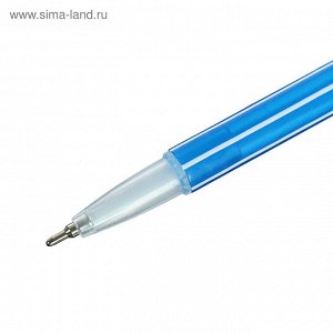 Ручка шариковая "Полоски" 0.5 мм, стержень синий, в дисплее, корпус МИКС