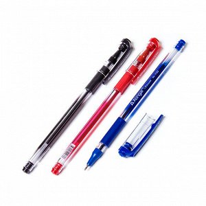 Ручка шариковая Alingar "Stream", 0,7 мм, красный цвет,игольчатый наконечник, резиновый грип, матовый пластик. корпус