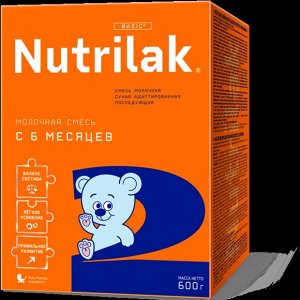 Нутрилак (Nutrilak) 2 смесь сухая молочная адап. последующая с 6 до 12 мес, 600 гр.