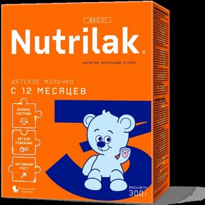 Нутрилак (Nutrilak) 3 детское молочко напиток молочный сухой с 1 года до 3 лет, 300 гр.