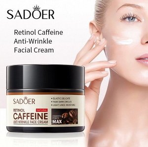 Косметика  Китай Антивозрастной крем для ЛИЦА с ретинолом и кофеином SADOER, 50 гр.