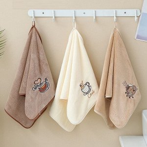 полотенце микрофибра кофе  25*50 см (на картонке)