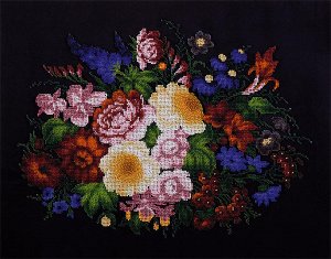 Набор для вышивания PANNA арт. БН-5011 Жостовские цветы 43х34 см