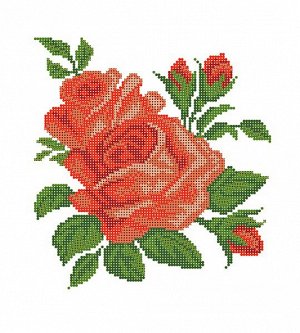 Рисунок на шелке МАТРЕНИН ПОСАД арт.28х34 - 4512 Алые розы