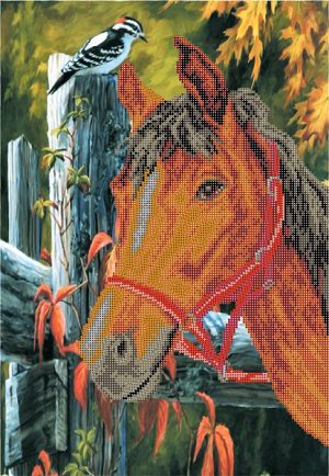 Рисунок на шелке МАТРЕНИН ПОСАД арт.37х49 - 4038 Лошадь