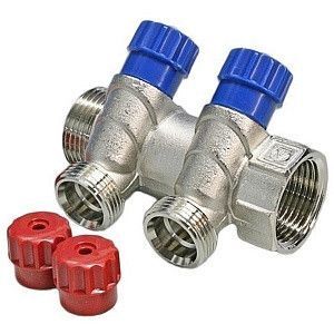Коллектор с рег. вент. 1"х1/2" НР (2 выхода) Valtec VTc.560.N.0602