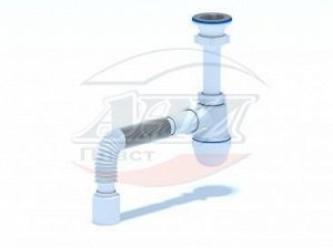 Сифон для умывальника АНИ 1"1/4*40 с гиб. труб. 40/50 C1015