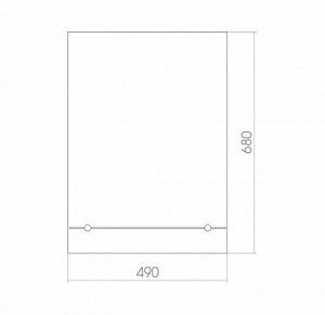 Зеркало MIXLINE "Модерн-Люкс" 495*685 с полкой и фацетом (525016)