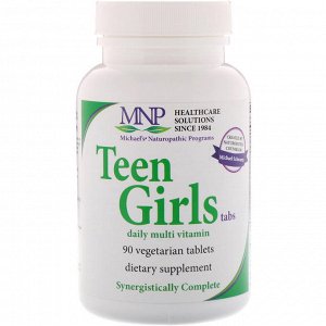 Michaels Naturopathic, Teen Girls Tabs, ежедневный мультивитаминный комплекс, 90 вегетарианских таблеток