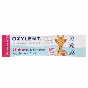 Vitalah, Childrens Oxylent, питьевая мультивитаминная добавка, ягодный пунш, 30 пакетиков, 4,5 г каждый