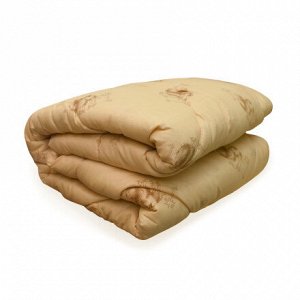 Одеяло "Верблюд" зима п/э 140*205 х/б кант, сумка (вес 1700гр)