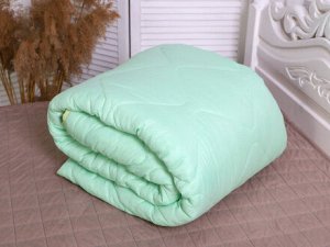 Одеяло "Бамбук" всесезон. микрофибра(зел) 140*205 лента, сумка (плотность300г/м2)