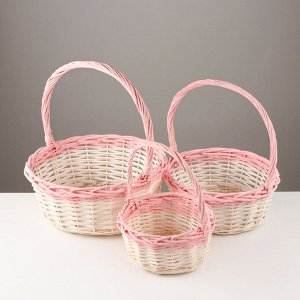 Набор корзин, 3 шт, 36x14x39 см, 32x12x34 см, 27x11x29 см, ива