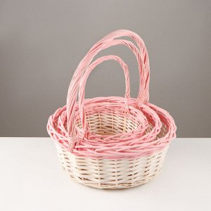 Набор корзин, 3 шт, 36x14x39 см, 32x12x34 см, 27x11x29 см, ива