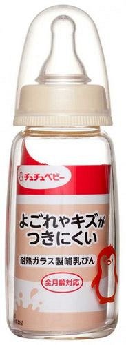 "Chu-Chu BABY" Стеклянная бутылочка для кормления с силиконовой соской (с уз