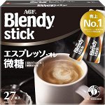 AGF Кофе растворимый Blendy эспрессо 3 в 1 с молоком и сахаром
