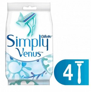 Станок женский одноразовый Gillette Simply Venus-2, 4шт