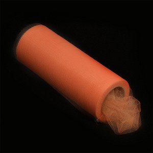 Фатин средней жесткости в шпульках,100% нейлон, арт.TBY.C шир.150мм цв.12 оранжевый уп.22.86м