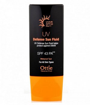 Водостойкий солнцезащитный крем для лица и тела Ottie UV Defense Sun Fluid SPF43/PA++