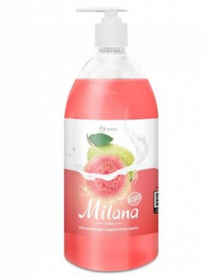 Жидкое крем-мыло 1л "Milana" Гуава с дозатором (флакон 1000 мл)