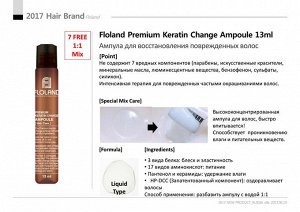 Floland, Ампула для поврежденных волос Premium Keratin Change Ampoule