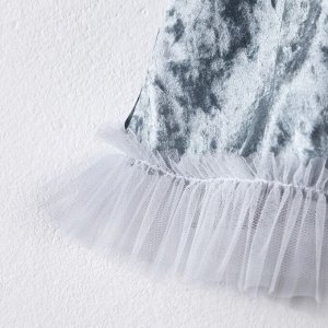 Платье для девочки KAFTAN «Куколка», серо-голубое, рост 110-116 см 32