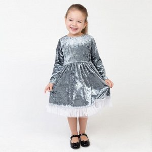 Платье для девочки KAFTAN «Куколка», серо-голубое, рост 110-116 см 32