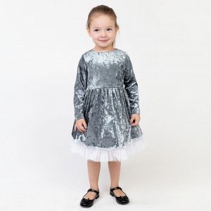 Платье для девочки KAFTAN «Куколка», серо-голубое, рост 110-116 см 32