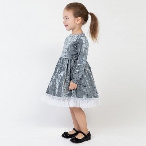 Платье для девочки KAFTAN «Куколка», серо-голубое, рост 110-116 см 32