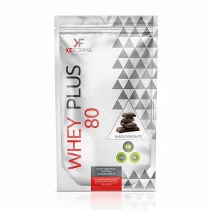 WHEY PLUS 80 (темный шоколад), протеиновый коктейль, 480 г - Keforma