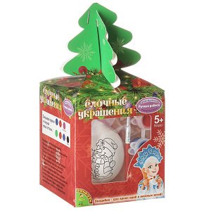 Набор для творчества Bondibon"Ёлочные украшения" Шар со снеговичком в подарочной упаковке с ёлочкой