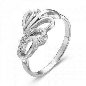 Серебряное кольцо с бесцветными фианитами - 192