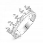 Серебряное кольцо с бесцветными фианитами 322
