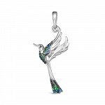 Серебряная подвеска &quot;Колибри&quot; - 900 - распродажа